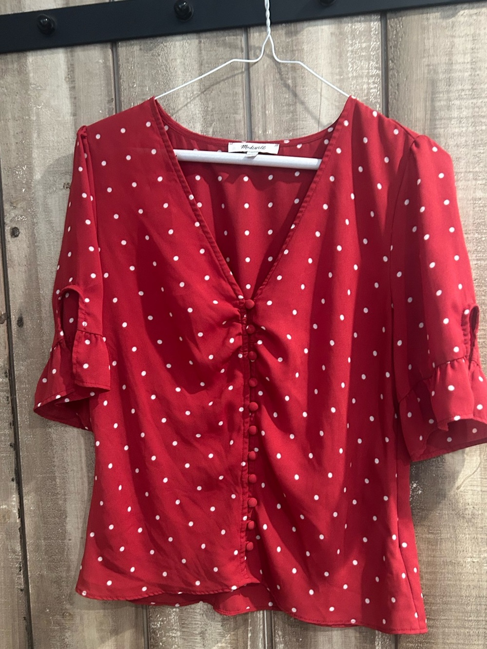 Madewell Daylight Tie-Sleeve Top in Polka
Dot, 2 - Picture 5 of 12